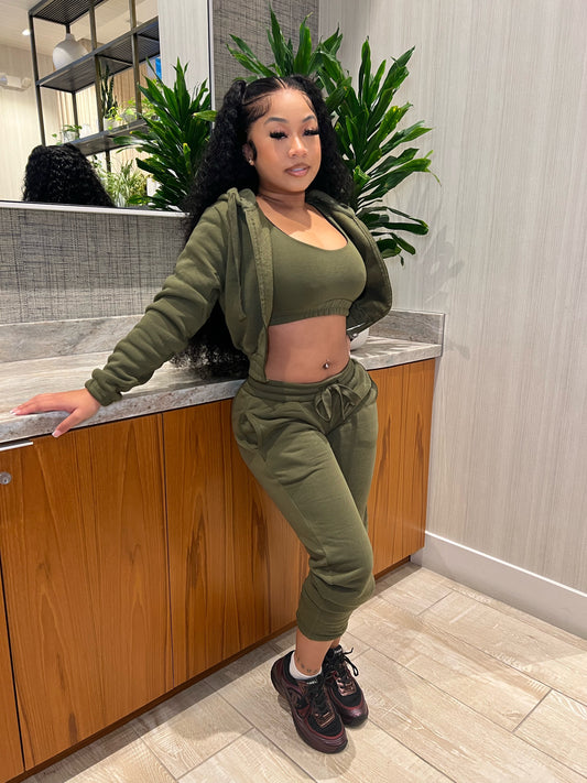 Basix Olive 3 Piece Set